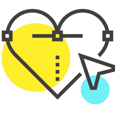 Modern spot çizgisi vektör illüstrasyon ikonu tasarımı konsepti. Mobil ve web grafikleri için simge. Düz çizgi sembolü, logo yaratıcı konsept. Basit ve temiz düz çizgi piktogramı