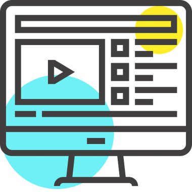 Modern spot çizgisi vektör illüstrasyon ikonu tasarımı konsepti. Mobil ve web grafikleri için simge. Düz çizgi sembolü, logo yaratıcı konsept. Basit ve temiz düz çizgi piktogramı