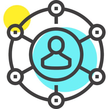 Modern spot çizgisi vektör illüstrasyon ikonu tasarımı konsepti. Mobil ve web grafikleri için simge. Düz çizgi sembolü, logo yaratıcı konsept. Basit ve temiz düz çizgi piktogramı