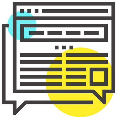 Modern spot çizgisi vektör illüstrasyon ikonu tasarımı konsepti. Mobil ve web grafikleri için simge. Düz çizgi sembolü, logo yaratıcı konsept. Basit ve temiz düz çizgi piktogramı