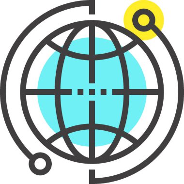 Modern spot çizgisi vektör illüstrasyon ikonu tasarımı konsepti. Mobil ve web grafikleri için simge. Düz çizgi sembolü, logo yaratıcı konsept. Basit ve temiz düz çizgi piktogramı