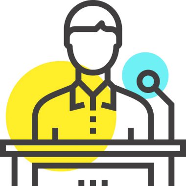 Modern spot çizgisi vektör illüstrasyon ikonu tasarımı konsepti. Mobil ve web grafikleri için simge. Düz çizgi sembolü, logo yaratıcı konsept. Basit ve temiz düz çizgi piktogramı