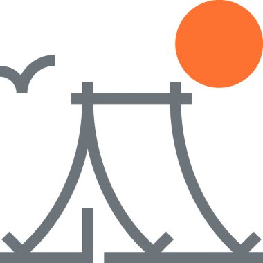 Çağdaş düz çizgi vektör çizim simgesi tasarım konsepti. Mobil cihazlar için simge ve web grafik. Düz çizgi sembolü, logo yaratıcı kavramı. Basit ve temiz düz çizgi piktogram