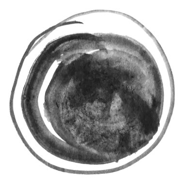 Vektör suluboya fırça darbesi. El çizimi tasarım ögesi beyaz arkaplanda izole edildi