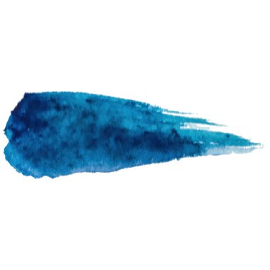 Vektör suluboya fırça darbesi. El çizimi tasarım ögesi beyaz arkaplanda izole edildi