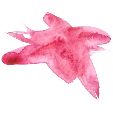 Vektör suluboya fırça darbesi. El çizimi tasarım ögesi beyaz arkaplanda izole edildi