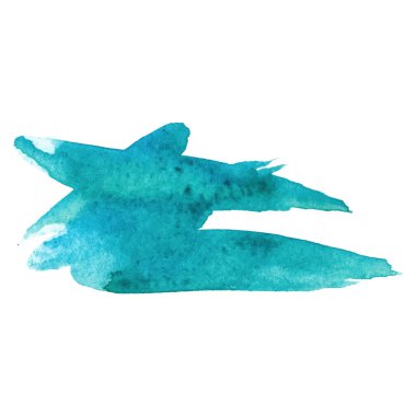 Vektör suluboya fırça darbesi. El çizimi tasarım ögesi beyaz arkaplanda izole edildi