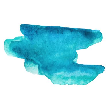 Vektör suluboya fırça darbesi. El çizimi tasarım ögesi beyaz arkaplanda izole edildi