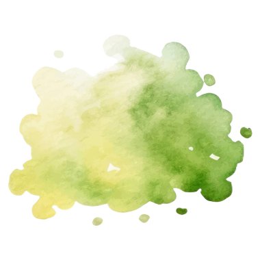 Vektör suluboya bulut. El çizimi tasarım ögeleri beyaz arkaplanda izole edildi.