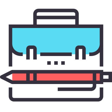 Finansal yönetim tasarım kavramının modern düz çizgi vektör illüstrasyon simgesi. Mobil ve web grafikleri için simge. Taslak sembol, logo yaratıcı konsept. Basit ve temiz doğrusal pictogram