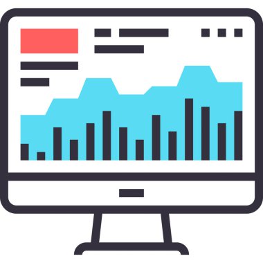 Borsa tasarım konseptinin modern düz çizgi vektör illüstrasyon simgesi. Mobil ve web grafikleri için simge. Taslak sembol, logo yaratıcı konsept. Basit ve temiz doğrusal pictogram