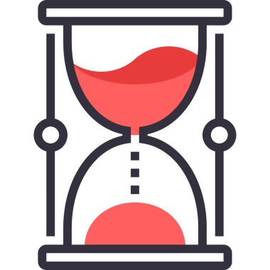 Zaman verimliliği tasarım kavramının modern düz çizgi vektör illüstrasyon simgesi. Mobil ve web grafikleri için simge. Taslak sembol, logo yaratıcı konsept. Basit ve temiz doğrusal pictogram