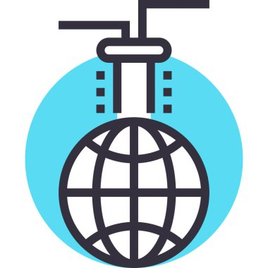 Modern düz çizgi vektör illüstrasyon ikonu tasarımı kavramı. Mobil ve web grafikleri için simge. Düz sembol, logo yaratıcı konsept. Basit ve temiz düz resim.