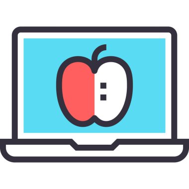 Modern düz çizgi vektör illüstrasyon ikonu tasarımı kavramı. Mobil ve web grafikleri için simge. Düz sembol, logo yaratıcı konsept. Basit ve temiz düz resim.