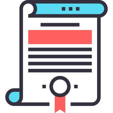 Modern düz çizgi vektör illüstrasyon ikonu tasarımı kavramı. Mobil ve web grafikleri için simge. Düz sembol, logo yaratıcı konsept. Basit ve temiz düz resim.