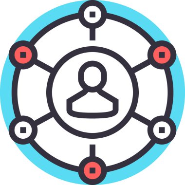 Modern düz çizgi vektör illüstrasyon ikonu tasarımı kavramı. Mobil ve web grafikleri için simge. Düz sembol, logo yaratıcı konsept. Basit ve temiz düz resim.