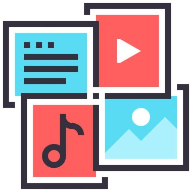 Modern düz çizgi vektör illüstrasyon ikonu tasarımı kavramı. Mobil ve web grafikleri için simge. Düz sembol, logo yaratıcı konsept. Basit ve temiz düz resim.