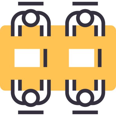 Modern düz çizgi vektör illüstrasyon ikonu tasarımı kavramı. Mobil ve web grafikleri için simge. Düz sembol, logo yaratıcı konsept. Basit ve temiz düz resim.