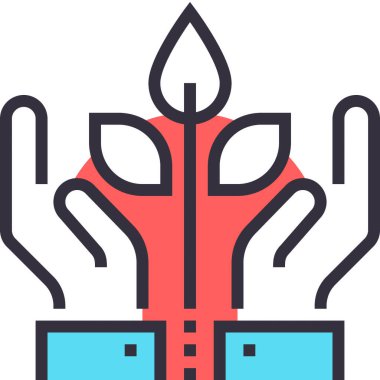 Modern düz çizgi vektör illüstrasyon ikonu tasarımı kavramı. Mobil ve web grafikleri için simge. Düz sembol, logo yaratıcı konsept. Basit ve temiz düz resim.