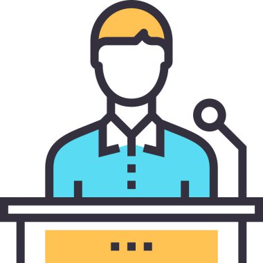 Modern düz çizgi vektör illüstrasyon ikonu tasarımı kavramı. Mobil ve web grafikleri için simge. Düz sembol, logo yaratıcı konsept. Basit ve temiz düz resim.