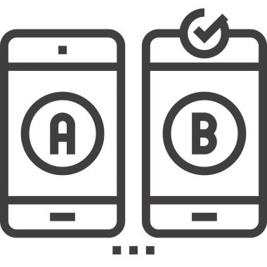 Kas testi tasarım konseptinin modern düz çizgi vektör çizim simgesi. Mobil ve web grafikleri için simge. Taslak sembol, logo yaratıcı konsept. Basit ve temiz doğrusal pictogram