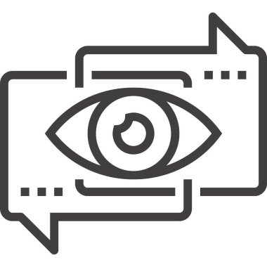 Müşteri tasarım konseptinin modern düz çizgi vektör çizim simgesi. Mobil ve web grafikleri için simge. Taslak sembol, logo yaratıcı konsept. Basit ve temiz doğrusal pictogram