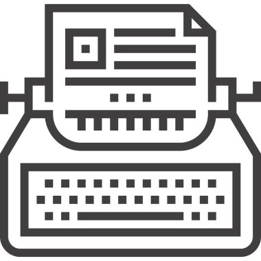 Kopyalama tasarımı konseptinin modern düz çizgi vektör illüstrasyon simgesi. Mobil ve web grafikleri için simge. Taslak sembol, logo yaratıcı konsept. Basit ve temiz doğrusal pictogram