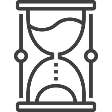 Zaman verimliliği tasarım kavramının modern düz çizgi vektör illüstrasyon simgesi. Mobil ve web grafikleri için simge. Taslak sembol, logo yaratıcı konsept. Basit ve temiz doğrusal pictogram