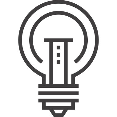 İş fikirleri tasarım konseptinin modern düz çizgi vektör illüstrasyon ikonu. Mobil ve web grafikleri için simge. Taslak sembol, logo yaratıcı konsept. Basit ve temiz doğrusal pictogram