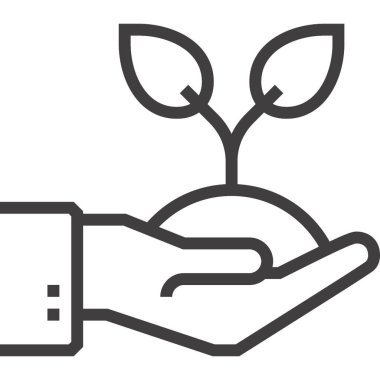 Gelişen şirket tasarımı konseptinin modern düz çizgi vektör illüstrasyon simgesi. Mobil ve web grafikleri için simge. Taslak sembol, logo yaratıcı konsept. Basit ve temiz doğrusal pictogram