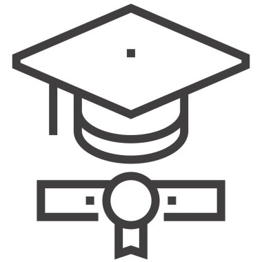 Modern çizgi vektör illüstrasyon ikonu tasarımı konsepti. Mobil ve web grafikleri için simge. Düz sembol, logo yaratıcı konsept. Basit ve temiz düz resim.