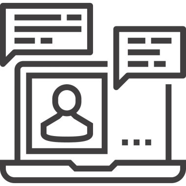 Modern çizgi vektör illüstrasyon ikonu tasarımı konsepti. Mobil ve web grafikleri için simge. Düz sembol, logo yaratıcı konsept. Basit ve temiz düz resim.