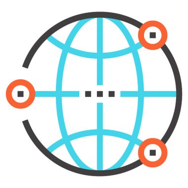 Modern çizgi vektör illüstrasyon ikonu tasarımı konsepti. Mobil ve web grafikleri için simge. Düz sembol, logo yaratıcı konsept. Basit ve temiz düz resim.