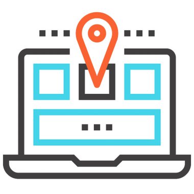 Modern çizgi vektör illüstrasyon ikonu tasarımı konsepti. Mobil ve web grafikleri için simge. Düz sembol, logo yaratıcı konsept. Basit ve temiz düz resim.