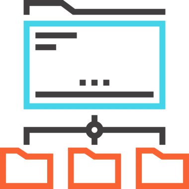 Modern çizgi vektör illüstrasyon ikonu tasarımı konsepti. Mobil ve web grafikleri için simge. Düz sembol, logo yaratıcı konsept. Basit ve temiz düz resim.