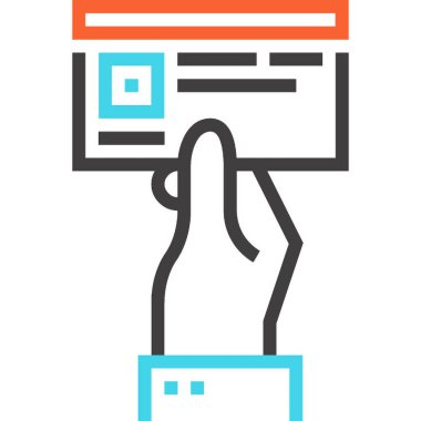 Modern çizgi vektör illüstrasyon ikonu tasarımı konsepti. Mobil ve web grafikleri için simge. Düz sembol, logo yaratıcı konsept. Basit ve temiz düz resim.