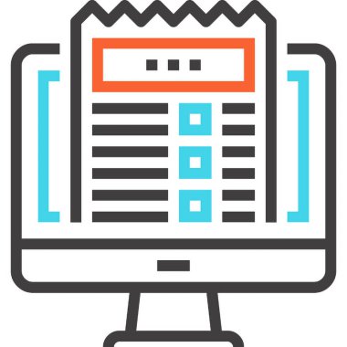 Modern çizgi vektör illüstrasyon ikonu tasarımı konsepti. Mobil ve web grafikleri için simge. Düz sembol, logo yaratıcı konsept. Basit ve temiz düz resim.