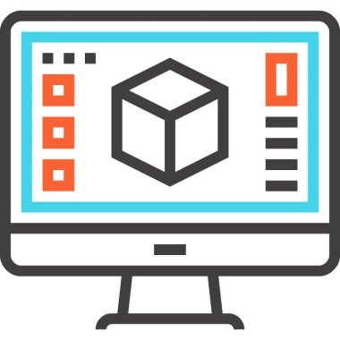 Modern çizgi vektör illüstrasyon ikonu tasarımı konsepti. Mobil ve web grafikleri için simge. Düz sembol, logo yaratıcı konsept. Basit ve temiz düz resim.