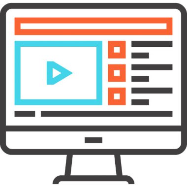 Modern çizgi vektör illüstrasyon ikonu tasarımı konsepti. Mobil ve web grafikleri için simge. Düz sembol, logo yaratıcı konsept. Basit ve temiz düz resim.