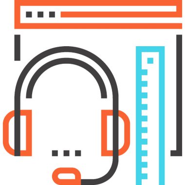 Modern çizgi vektör illüstrasyon ikonu tasarımı konsepti. Mobil ve web grafikleri için simge. Düz sembol, logo yaratıcı konsept. Basit ve temiz düz resim.