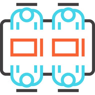 Modern çizgi vektör illüstrasyon ikonu tasarımı konsepti. Mobil ve web grafikleri için simge. Düz sembol, logo yaratıcı konsept. Basit ve temiz düz resim.