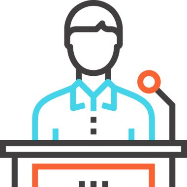 Modern çizgi vektör illüstrasyon ikonu tasarımı konsepti. Mobil ve web grafikleri için simge. Düz sembol, logo yaratıcı konsept. Basit ve temiz düz resim.