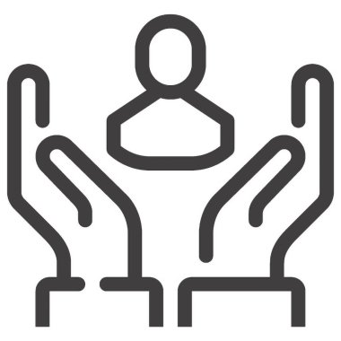 Çağdaş düz çizgi vektör çizim simgesi tasarım konsepti. Mobil cihazlar için simge ve web grafik. Düz çizgi sembolü, logo yaratıcı kavramı. Basit ve temiz düz çizgi piktogram