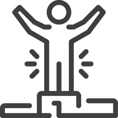 Çağdaş düz çizgi vektör çizim simgesi tasarım konsepti. Mobil cihazlar için simge ve web grafik. Düz çizgi sembolü, logo yaratıcı kavramı. Basit ve temiz düz çizgi piktogram