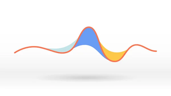 Motion Sound Wave Line Curve Elements Abstract Vector Background — Archivo Imágenes Vectoriales