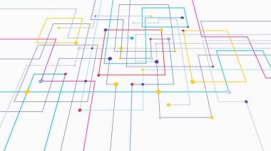 Dijital geometrik teknik desen soyut vektör perspektifi arka plan