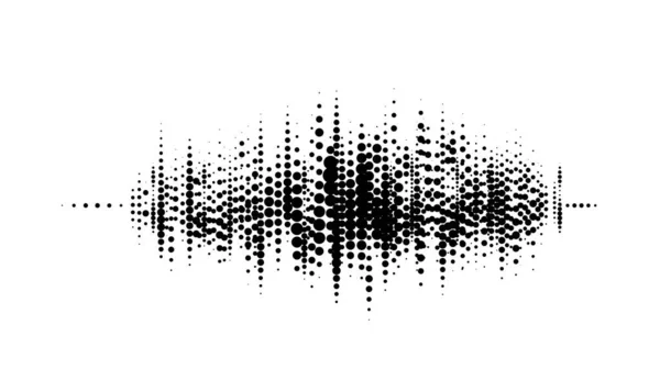 Dot Partikel Bullriga Ljudvåg Abstrakt Bakgrund — Stock vektor