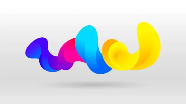 動きのカラフルな波楽しい要素抽象的なベクトルの背景 — ストックベクタ