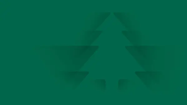 Sombra Pino Verde Navidad Hecha Elementos Mínimos Vector Abstracto Fondo — Vector de stock