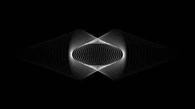 Geometrik dalga nokta çizgi elemanları soyut vektör arkaplanı